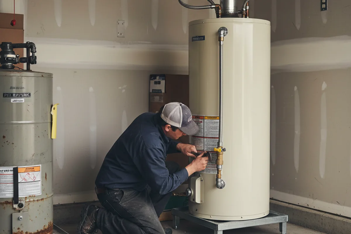Water heater and shutoff valve replacement in Peculiar